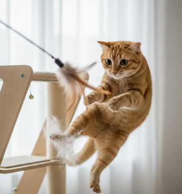 Cat playing with a weather