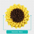 Dog sniffing mat in the shape of a sunflower
