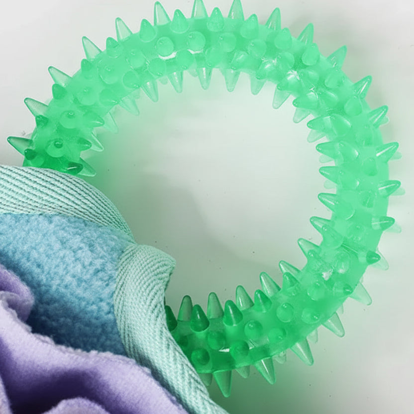 Green textured ring attatchment on a dog sniffing mat sold by thinkypets store