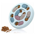 Pet puzzle toy with compartments filled with kibble on a white background soldy by ThinkyPets